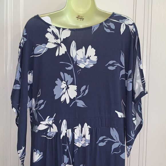 NWT Isabel Maternity indigo blue maxi dress - Picture 7 of 11